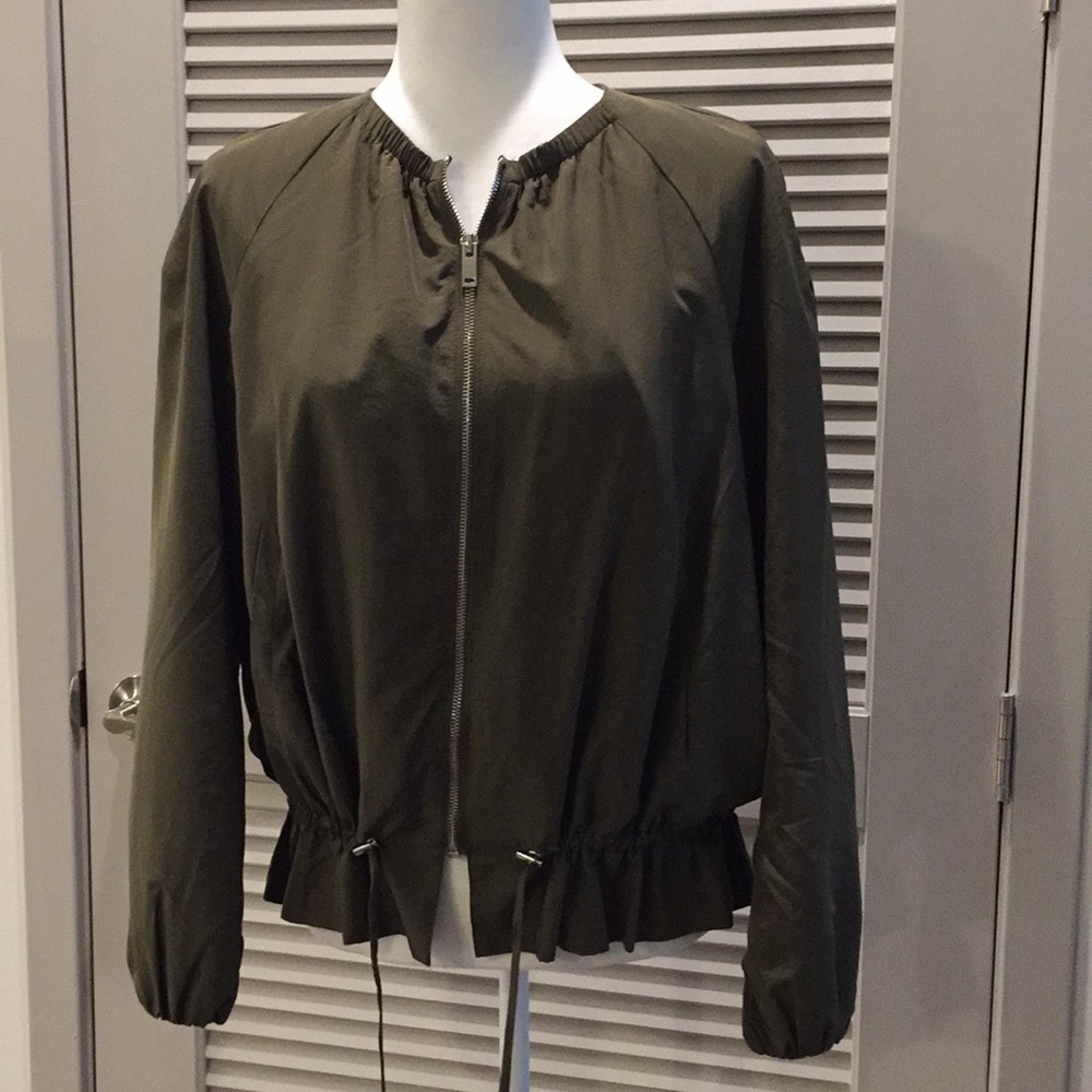 Zara Army Green Zip Up Jacket M